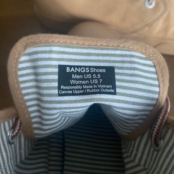 BANGS Lunar High Top Shoes Tan Unisex Sneakers Women’s Size 7 Sun Moon Design - Picture 5 of 11